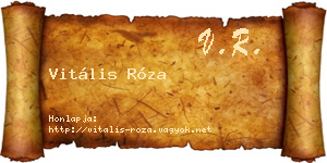 Vitális Róza névjegykártya